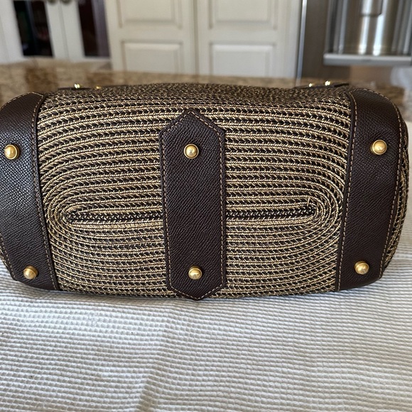 Eric Javits Squishee Isla Straw Shoulder Hand Bag & Mirror #116168 NWOT - Picture 5 of 16